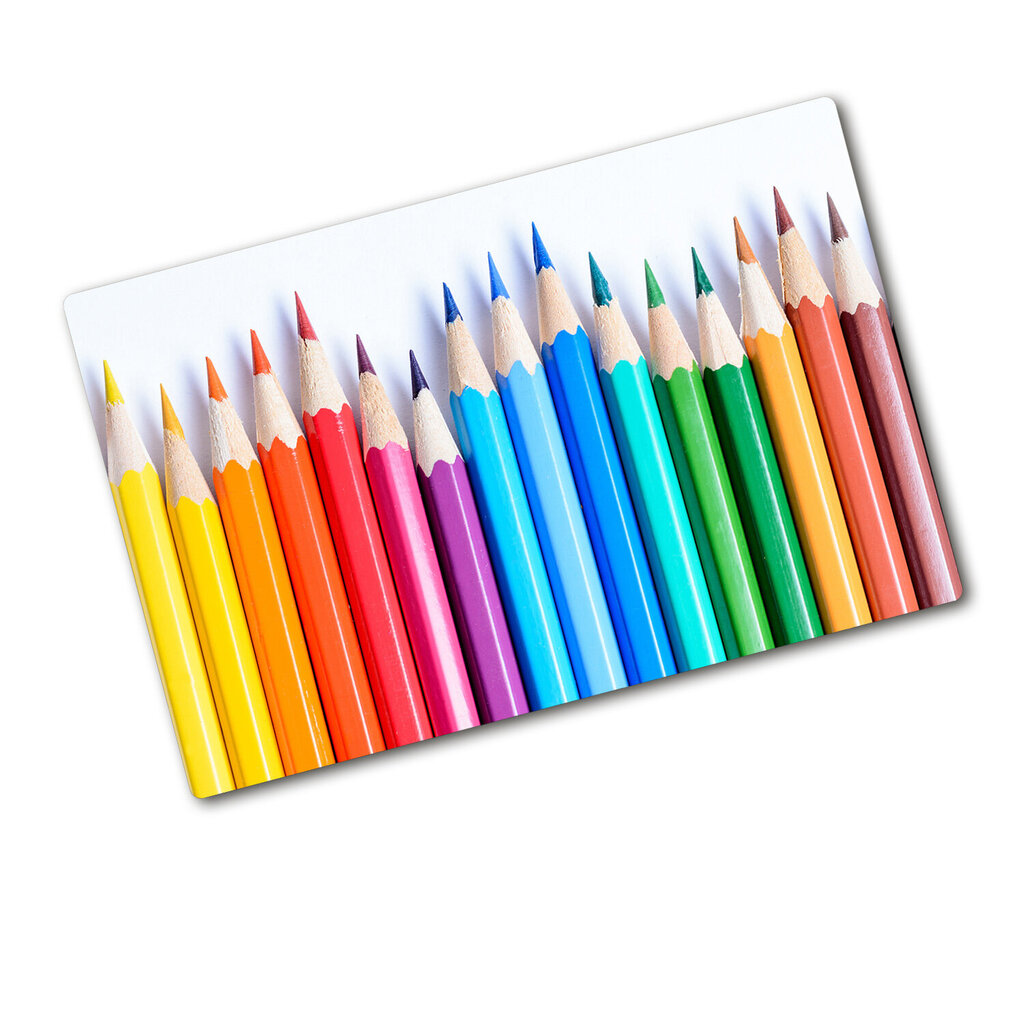 Tulup Lõikelaud Värvilised pliiatsid, 80x52 cm hind ja info | Lõikelauad | kaup24.ee