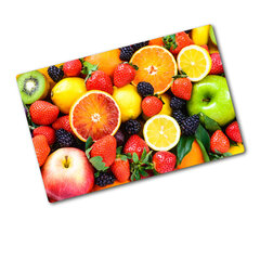 Tulup Lõikelaud Värvilised puuviljad, 80x52 cm hind ja info | Lõikelauad | kaup24.ee