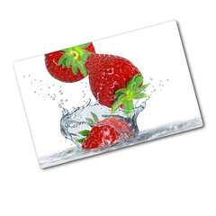 Tulup Lõikelaud Maasikad ja vesi, 80x52 cm hind ja info | Lõikelauad | kaup24.ee
