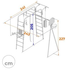 Välispordikompleks Sanro Fitness-3, salatiroheline-valge цена и информация | Шведские стенки | kaup24.ee