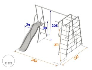 Välispordikompleks Sanro Hero-3, valge-kollane цена и информация | Шведские стенки | kaup24.ee