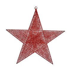 Новогоднее украшение Красный Звезда Металл (50 x 51,5 x 0,5 cm) цена и информация | Рождественские украшения | kaup24.ee
