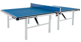 Tennis table indoor 25mm DONIC Compact 25 ITTF Blue цена и информация | Теннисные столы и чехлы | kaup24.ee