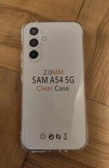 Telefoniümbris Samsung Galaxt A54 5G 2mm paksune, TPU-st läbipaistev цена и информация | Чехлы для телефонов | kaup24.ee