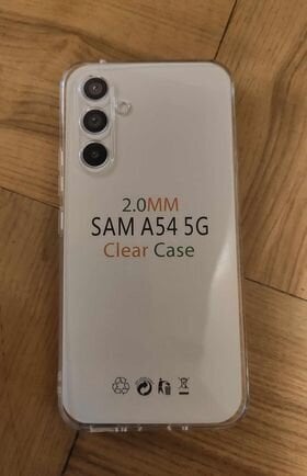 Telefoniümbris Samsung Galaxt A54 5G 2mm paksune, TPU-st läbipaistev hind ja info | Telefoni kaaned, ümbrised | kaup24.ee