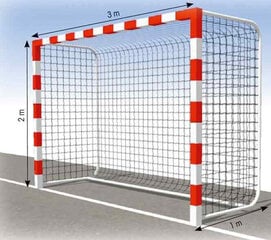 Handball net TREMBLAY FH724 3x2m, 4mm 2pcs цена и информация | Гандбол | kaup24.ee