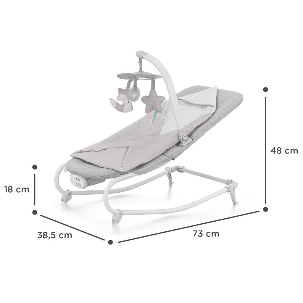 Kiik/lamamistool KInderkraft Felio 2, Stone Grey hind ja info | Beebi lamamistoolid | kaup24.ee