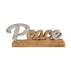 Dekoratiivne kujuke Peace Wood (6 x 13 x 31 cm) цена и информация | Рождественские украшения | kaup24.ee