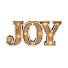 Декоративная фигура Joy Свет Деревянный (3,7 x 11,5 x 26 cm) цена и информация | Рождественские украшения | kaup24.ee