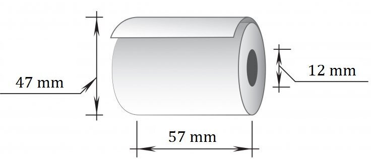 Termo kassalint, 57x26m/12mm (maks. diam. 47mm) hind ja info | Kirjatarbed | kaup24.ee