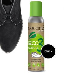 Must kaitsesprei nubukile ja seemisnahale Coccine® (Vegan) - Coccine Eco Nubuk 3 (black), 200 ml цена и информация | Уход за одеждой и обувью | kaup24.ee