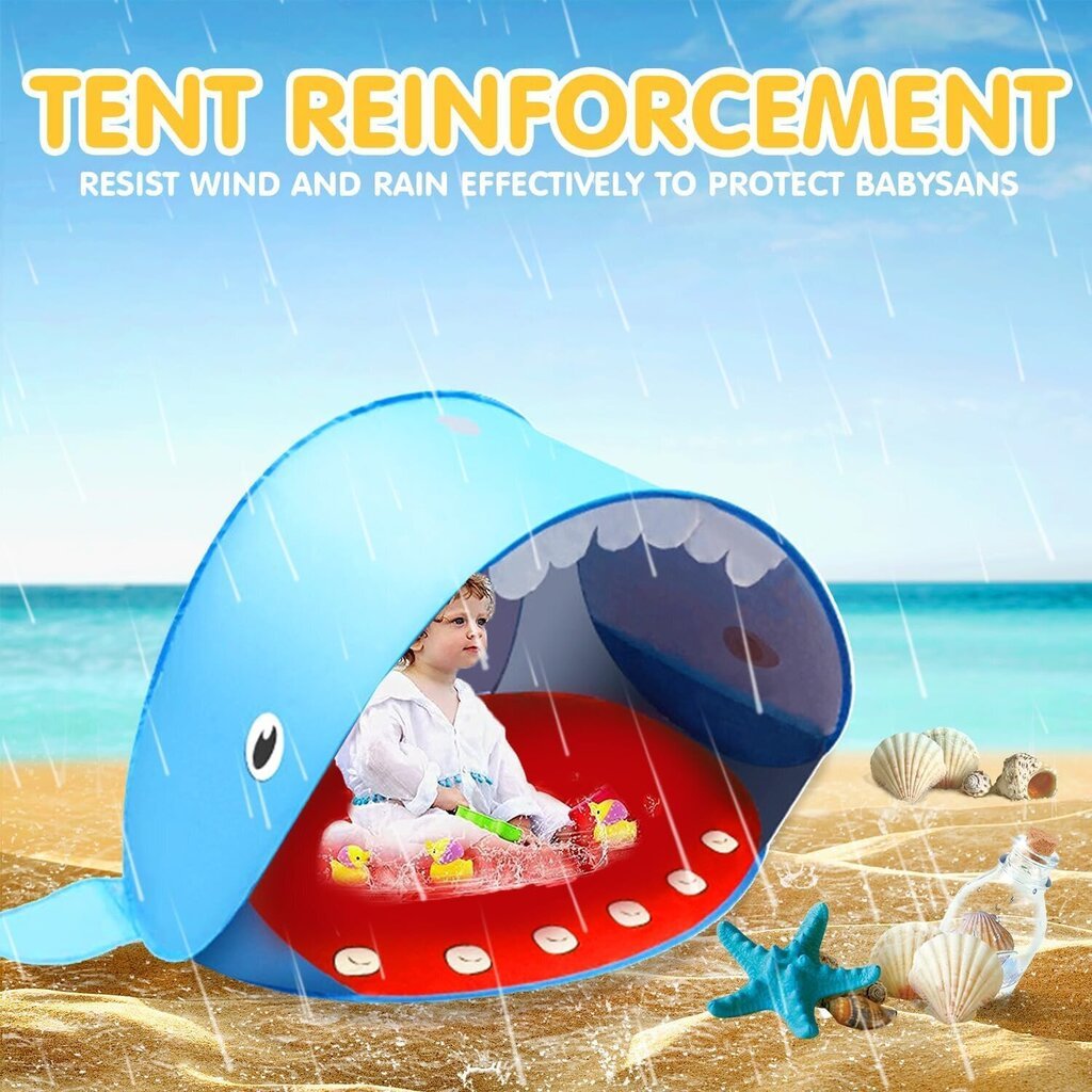 Rannatelk Meishang Kids, UV-vihma tuulekindel kaasaskantav, sinine цена и информация | Telgid | kaup24.ee