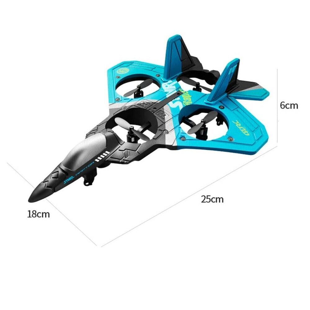 RC kaugjuhtimispuldiga lennuk – hävitaja 2.4G V17 цена и информация | Poiste mänguasjad | kaup24.ee