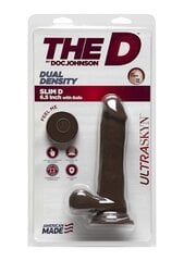 Реалистичный Ultraskyn Doc Johnson Slim D Dildo 15 см шоколад цена и информация | БДСМ и фетиш | kaup24.ee