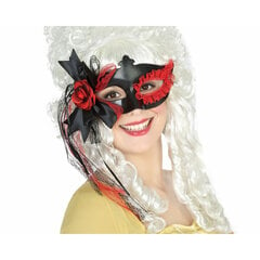Венецианская маска Красный Чёрный цена и информация | Карнавальные костюмы | kaup24.ee