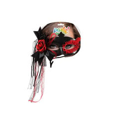 Veneetsia mask, punane/must hind ja info | Karnevali kostüümid | kaup24.ee