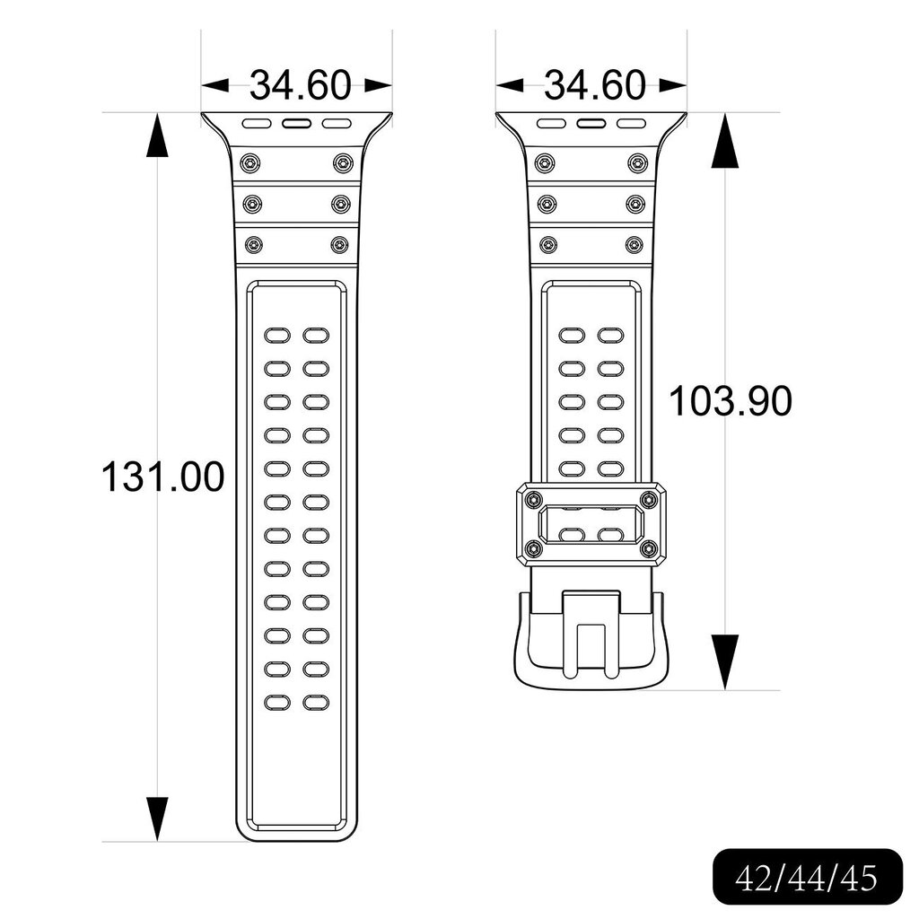 Strap Triple Protection Bracelet hind ja info | Nutikellade ja nutivõrude tarvikud | kaup24.ee