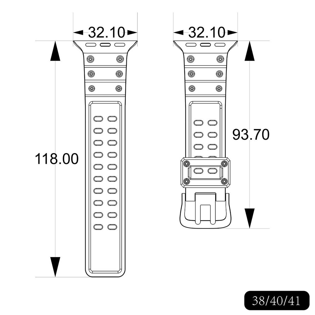 Strap Triple Protection Bracelet hind ja info | Nutikellade ja nutivõrude tarvikud | kaup24.ee