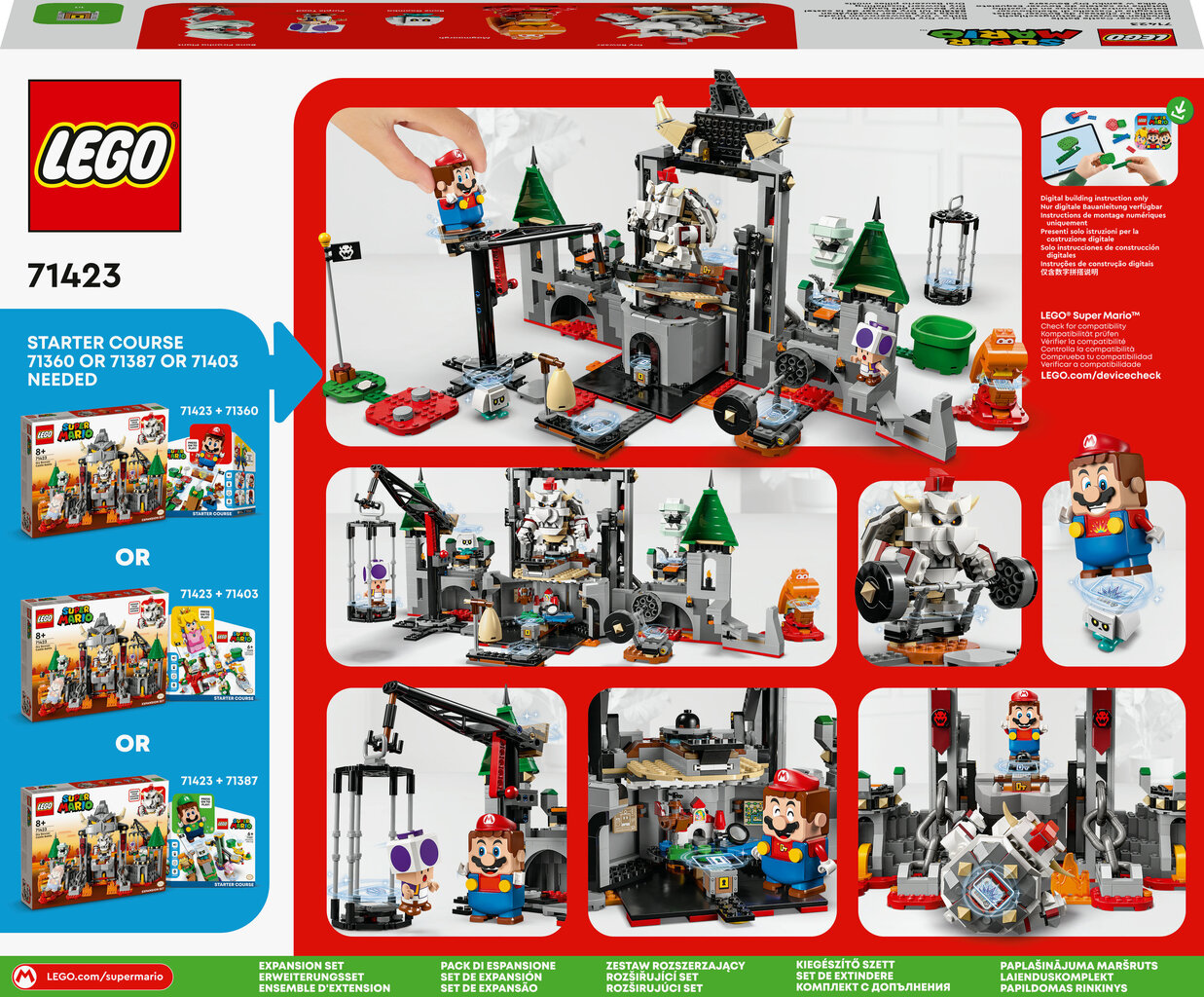 71423 LEGO® Super Mario Drai Bowseri lossilahingu laienduskomplekt цена и информация | Klotsid ja konstruktorid | kaup24.ee