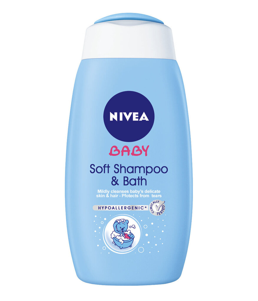 Õrn šampoon ja vannigeel beebidele Nivea Baby, 500ml, komplektis 12 pakki hind ja info | Šampoonid | kaup24.ee