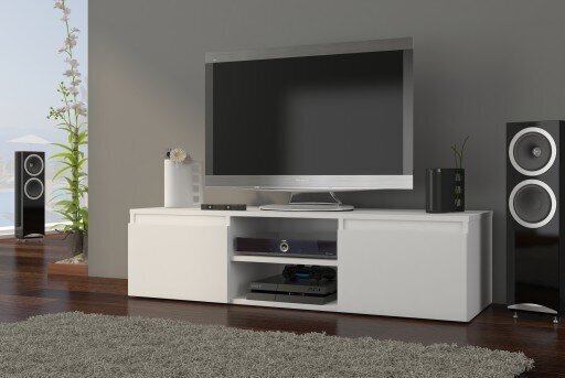 Sisseehitatud TV-kapp Euro-Meble, 120x36x40 cm, valge hind ja info | TV alused | kaup24.ee