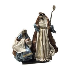 Kristuse sünni komplekt DKD Home Decor Sinine Kuldne Polüester, 27 x 27 x 40 cm hind ja info | Jõulukaunistused | kaup24.ee