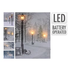 Картина LED Свет снежный уличные фонари (30 x 40 cm) цена и информация | Рождественские украшения | kaup24.ee
