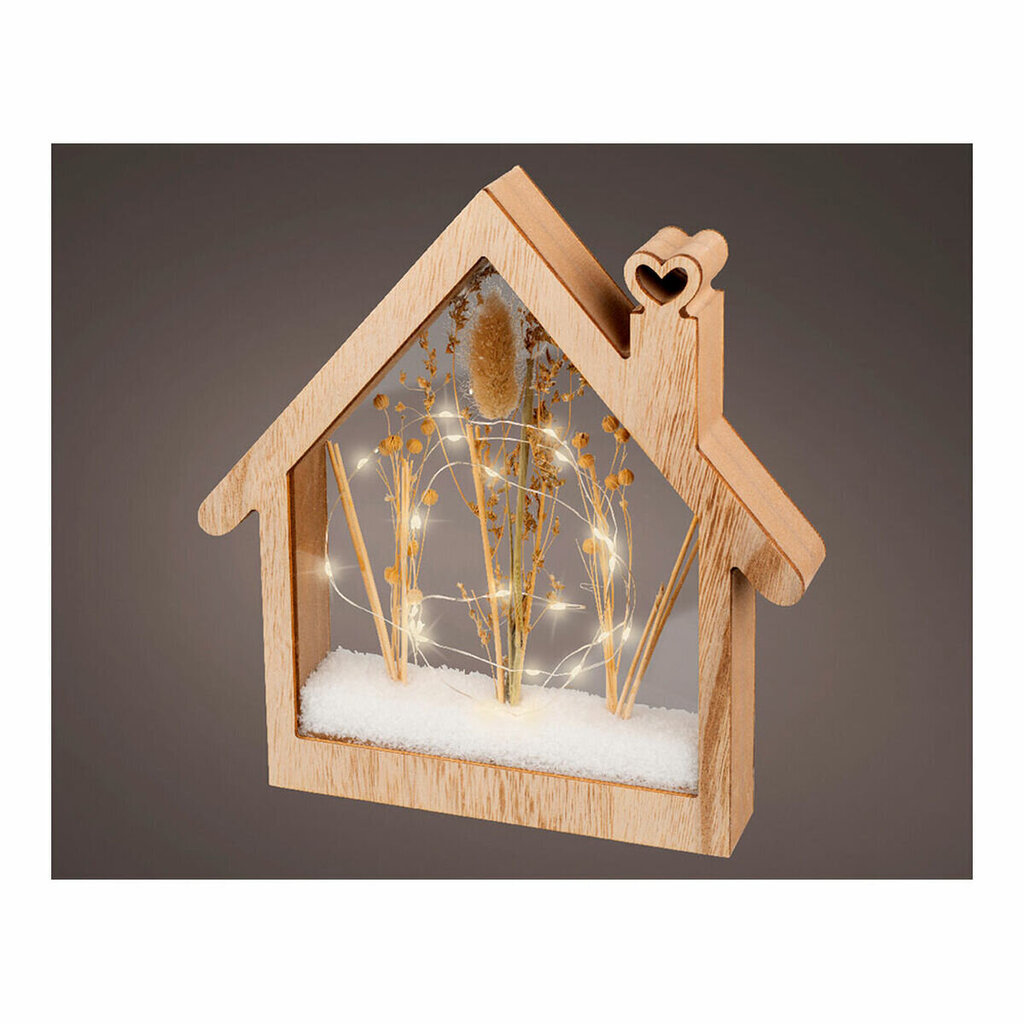 Dekoratsioonid Puit LED Kerge Väike maja, 4, 3 x 26 x 27 cm hind ja info | Jõulukaunistused | kaup24.ee