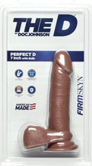 Pallikestega vibraator Perfect D Firmskyn 18 cm, Karamell hind ja info | BDSM ja fetish | kaup24.ee
