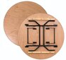 Ümmargune puidust laud Tonro, D150 цена и информация | Aialauad | kaup24.ee