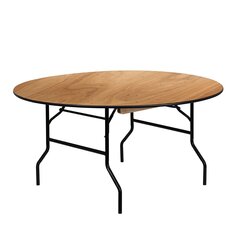 Ümmargune puidust laud Tonro, D150 hind ja info | Aialauad | kaup24.ee