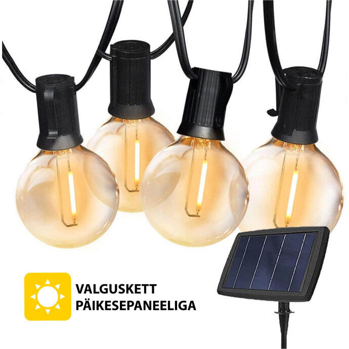 Päikesepaneeliga õue valguskett (LED) Elegance цена и информация | Jõulutuled | kaup24.ee