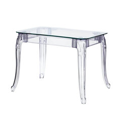 Ghost laud, 80x120cm, läbipaistev glamuur цена и информация | Кухонные и обеденные столы | kaup24.ee
