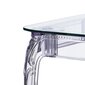 Ghost laud, 80x120cm, läbipaistev glamuur цена и информация | Köögi- ja söögilauad | kaup24.ee