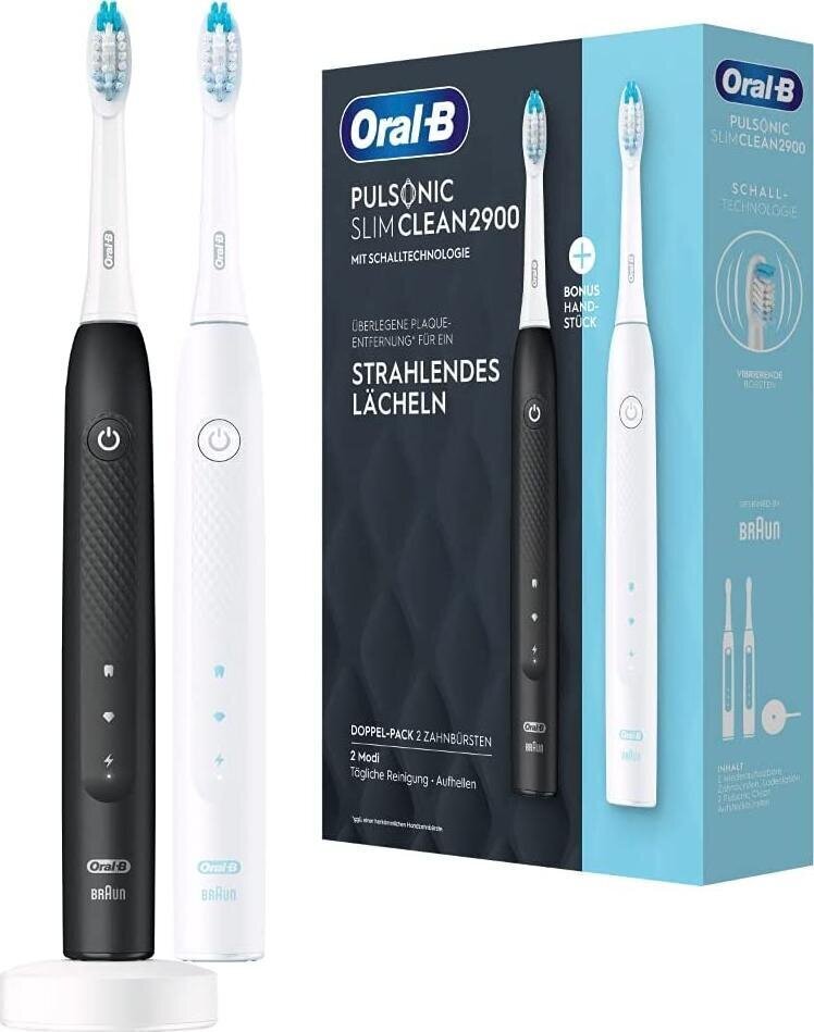 Oral-B Pulsonic Slim Clean 2900 sonic hambahari, 2 pakk цена и информация | Elektrilised hambaharjad | kaup24.ee