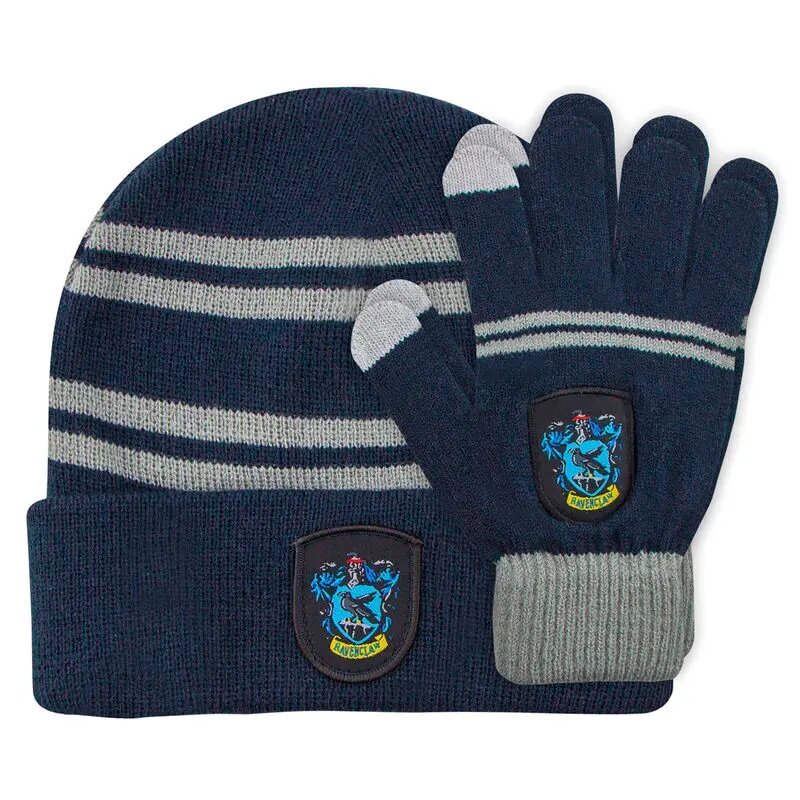 Mütsi ja kinnaste komplekt poistele Ravenclaw 11770, sinine hind ja info | Poiste mütsid, sallid, kindad | kaup24.ee