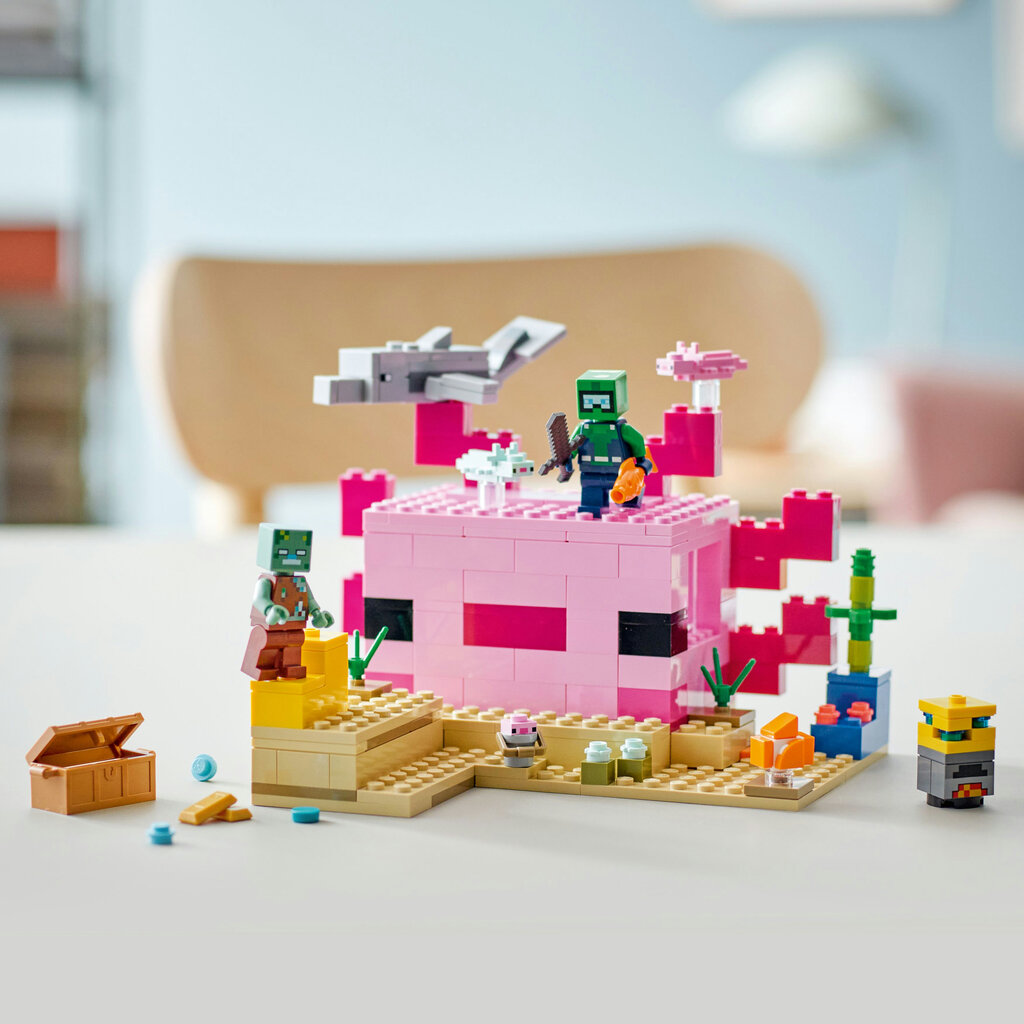 21247 LEGO® Minecrafti Axolotli maja hind ja info | Klotsid ja konstruktorid | kaup24.ee