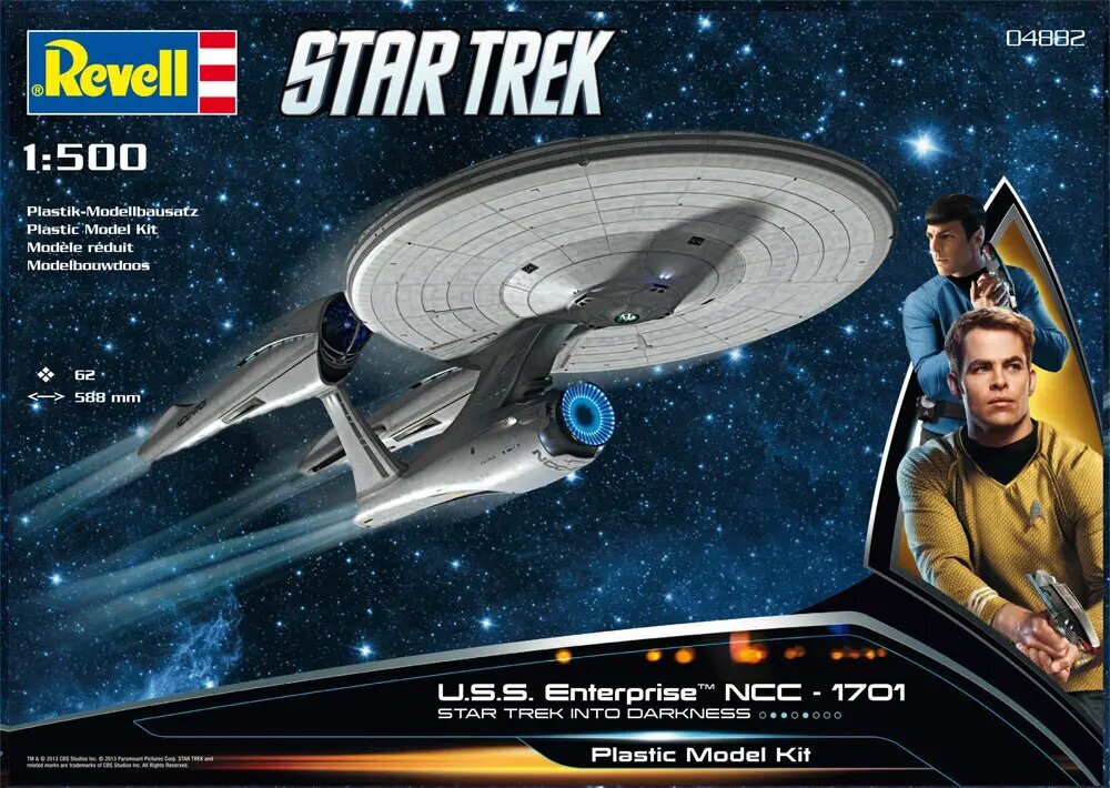 Star Trek pimedusse mudel komplekt 1/500 USA ettevõte NCC-1701 59 cm цена и информация | Fännitooted mänguritele | kaup24.ee