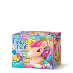 Värvige oma mini Glitter Unicorn Bank, 4M hind ja info | Arendavad mänguasjad | kaup24.ee