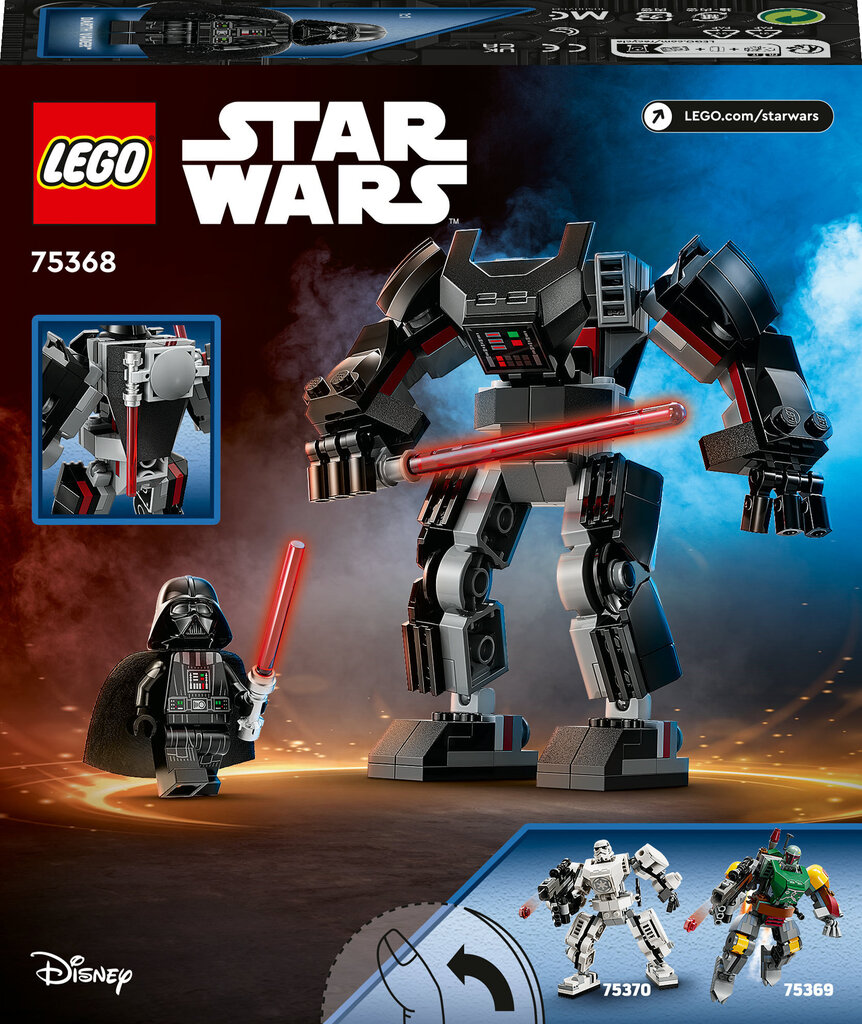 75368 LEGO® Star Wars Darth Vader™ robot hind ja info | Klotsid ja konstruktorid | kaup24.ee