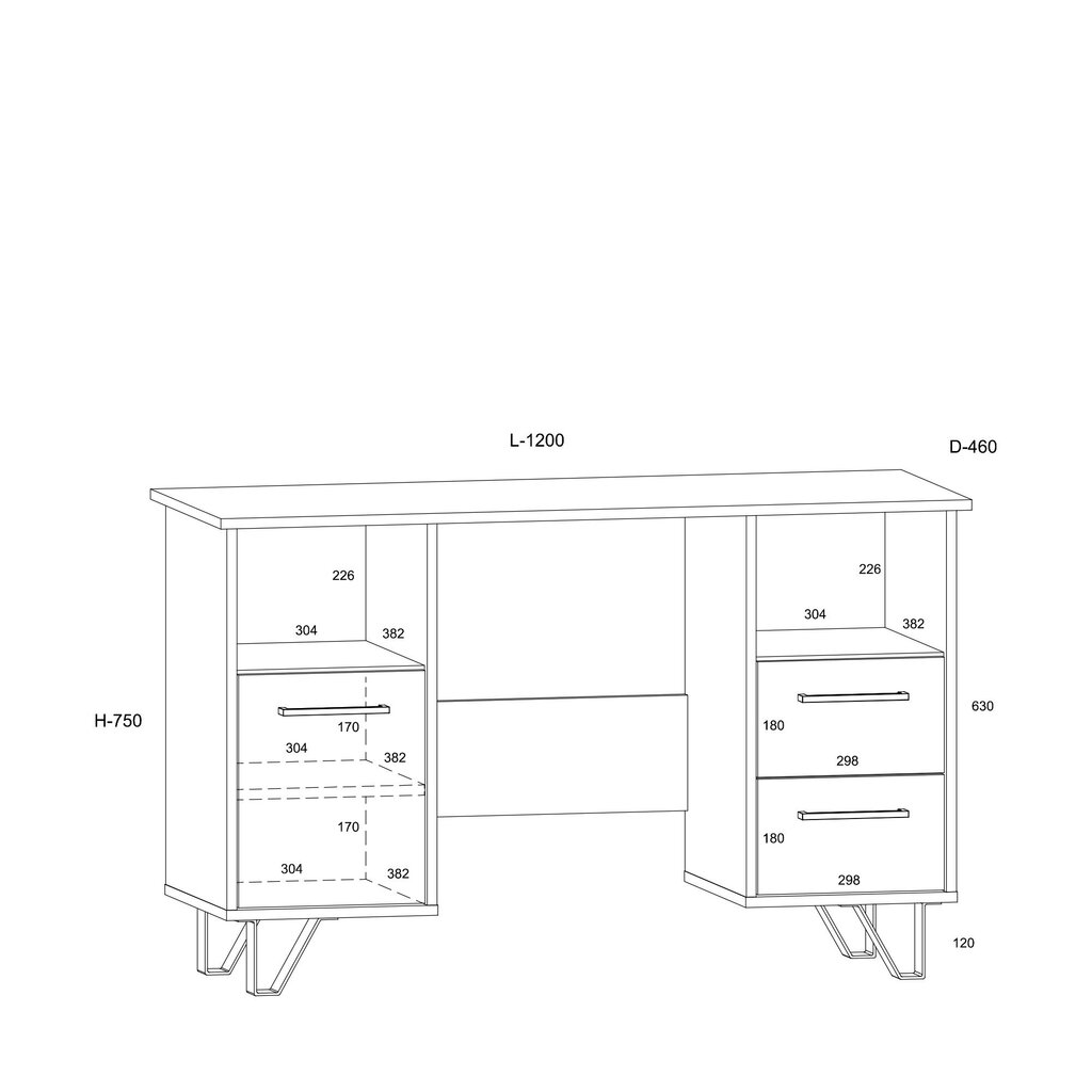 Arvutilaud BOS-01, Craft valge/grafiithall цена и информация | Arvutilauad, kirjutuslauad | kaup24.ee