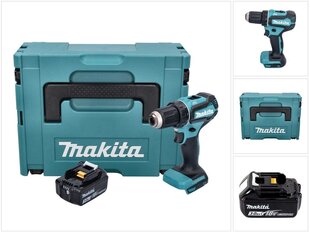 Аккумуляторная дрель Makita DDF 485 F1J цена и информация | Шуруповерты, дрели | kaup24.ee