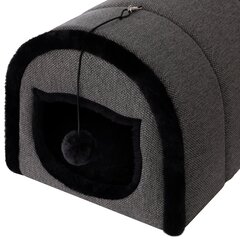 Лежак-домик Doggy, 33x51x30 см, темно-серый цена и информация | Лежаки, домики | kaup24.ee