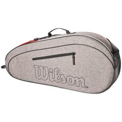 Чехол для теннисных ракеток Wilson Team 3, серый цена и информация | Товары для большого тенниса | kaup24.ee