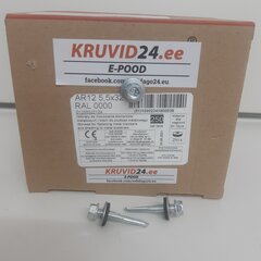 Katusekruvi AR12 5.5×32mm RAL 0000, 250tk hind ja info | Kinnitusvahendid | kaup24.ee