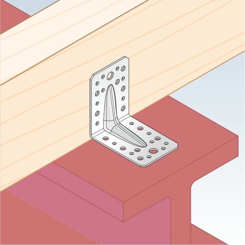 KPS 2 naelusnurk tugev 105x105x90x1,5mm цена и информация | Kinnitusvahendid | kaup24.ee