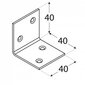 KS2 – Mööblinurk 40x40x40x1,5 mm цена и информация | Kinnitusvahendid | kaup24.ee