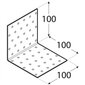 KM13 naelutusnurk – 100x100x100x2,0 mm цена и информация | Kinnitusvahendid | kaup24.ee