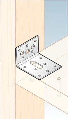 KR 2 – Naelutusnurk 40x60x60x2,5 mm hind ja info | Kinnitusvahendid | kaup24.ee