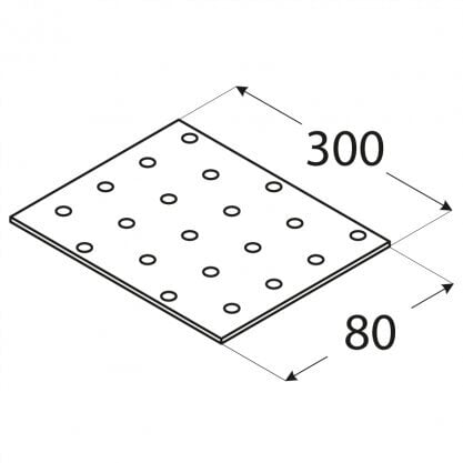 PP11 Naelutusplaat – 300x80x2,0 mm цена и информация | Kinnitusvahendid | kaup24.ee